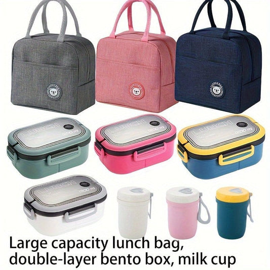 3 - Piece Meal Prep Storage Bags – Large Capacity Lunch Bags for Office, School, Picnics & Camp – Durable & Reusable - KitchenKlout