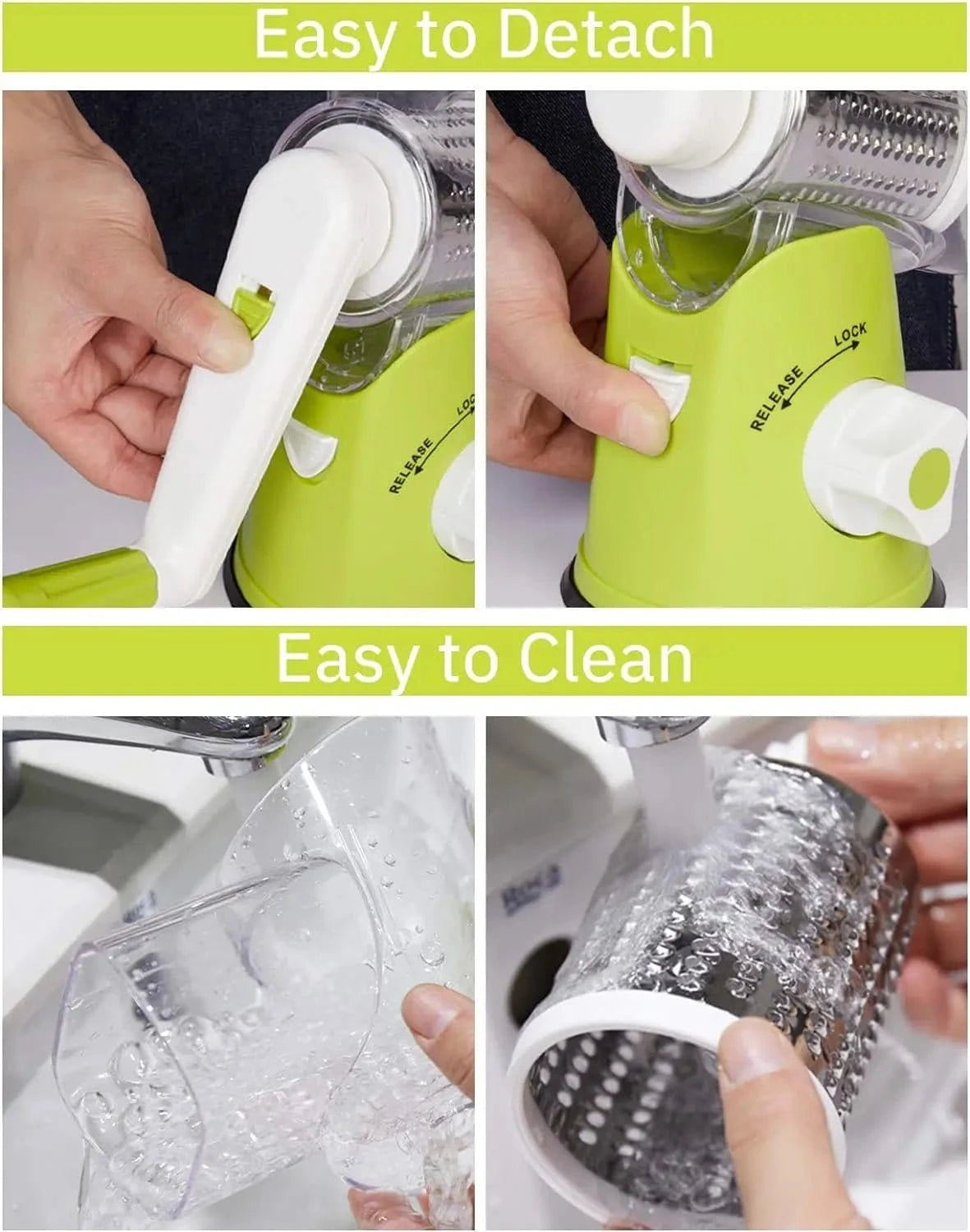 3in1 Vegetable Slicer Multifunctional Rotary Handheld Grater - KitchenKlout