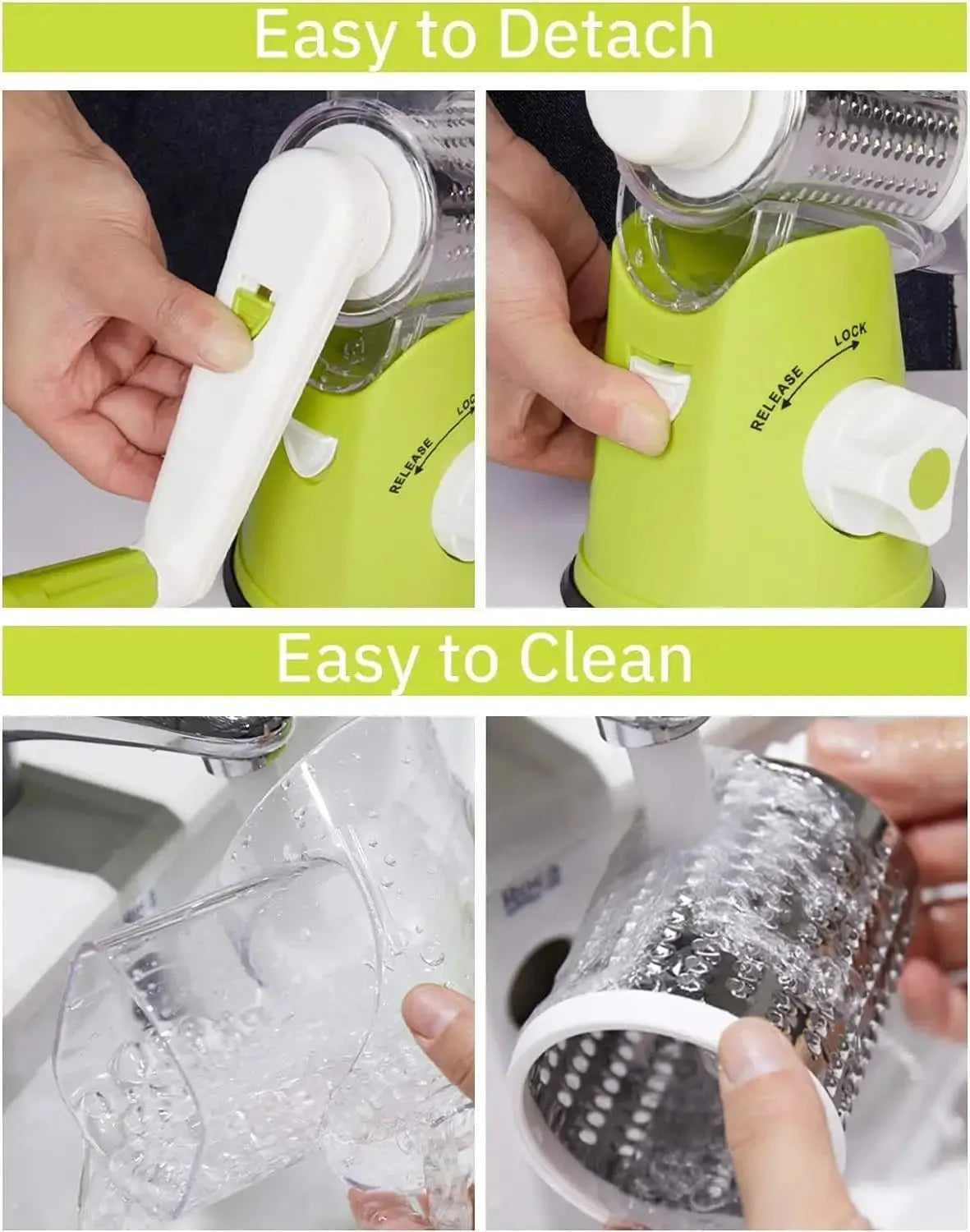 3in1 Vegetable Slicer Multifunctional Rotary Handheld Grater - KitchenKlout