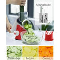 3in1 Vegetable Slicer Multifunctional Rotary Handheld Grater - KitchenKlout