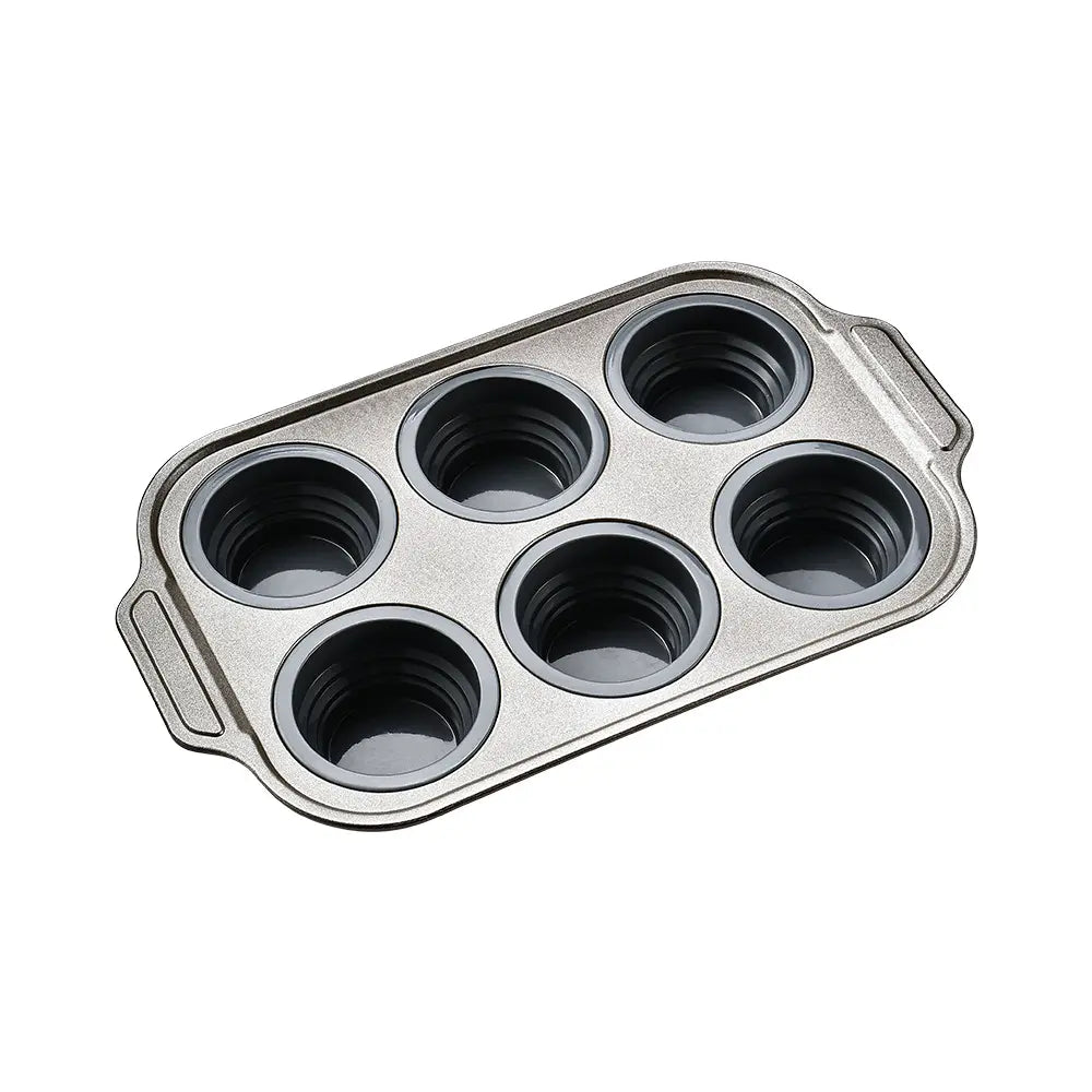 6-Cup Silicone Baking Pan | Non-Stick Cupcake & Muffin Pan | KitchenKlout Bakeware