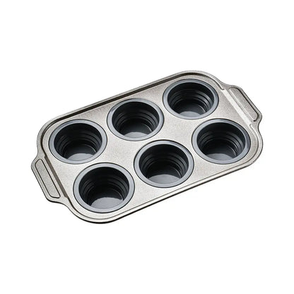 6-Cup Silicone Baking Pan | Non-Stick Cupcake & Muffin Pan | KitchenKlout Bakeware