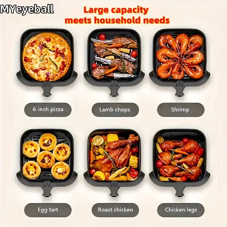 6.5QT MYEYEBALL Smart Air Fryer - Visual Touch Screen, Oil - Free Healthy Cooking, Multifunctional, Family - Sized, Fast, White - KitchenKlout