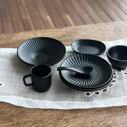 7-Piece Miniature Tableware Set - Handcrafted Tiny Dishes & Cutlery 