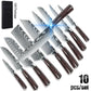 8/10 - Piece Japanese Kitchen Knife Set – Laser Damascus, High - Carbon Steel, Gift Box - KitchenKlout