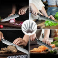 8/10 - Piece Japanese Kitchen Knife Set – Laser Damascus, High - Carbon Steel, Gift Box - KitchenKlout