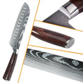 8/10 - Piece Japanese Kitchen Knife Set – Laser Damascus, High - Carbon Steel, Gift Box - KitchenKlout