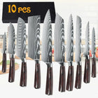 8/10 - Piece Japanese Kitchen Knife Set – Laser Damascus, High - Carbon Steel, Gift Box - KitchenKlout