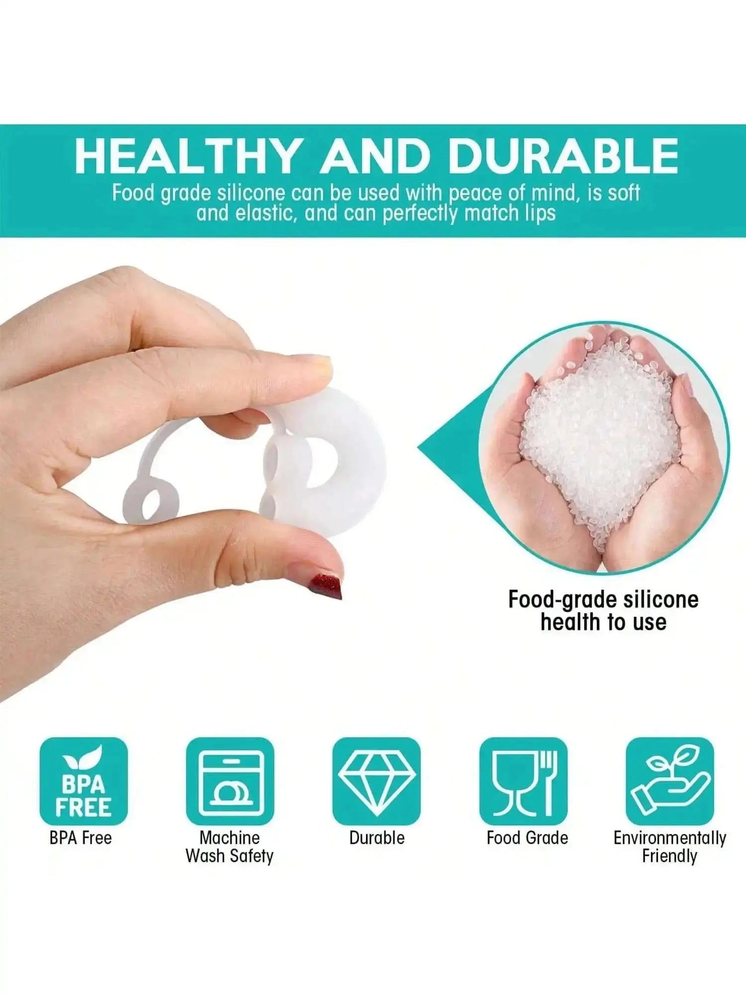 Anti-Wrinkle Straw Cover for Stanley Cup - 10mm Silicone Topper KitchenKlout