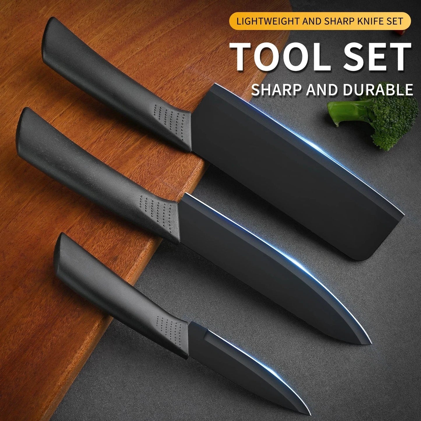 Chef’s Knife Sets in Matte Black – 3pc Compact or 6pc Pro