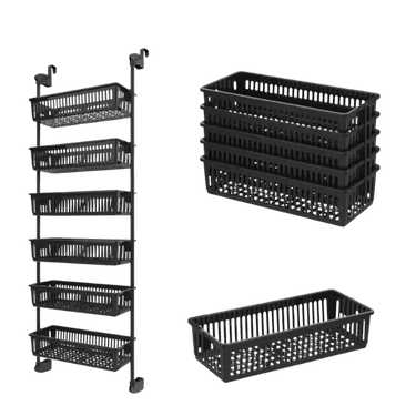 Over-the-Door Pantry Organizer – 6-Tier Adjustable Baskets Kitchen Klout