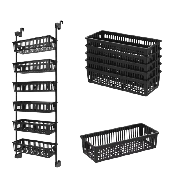 Over-the-Door Pantry Organizer – 6-Tier Adjustable Baskets Kitchen Klout