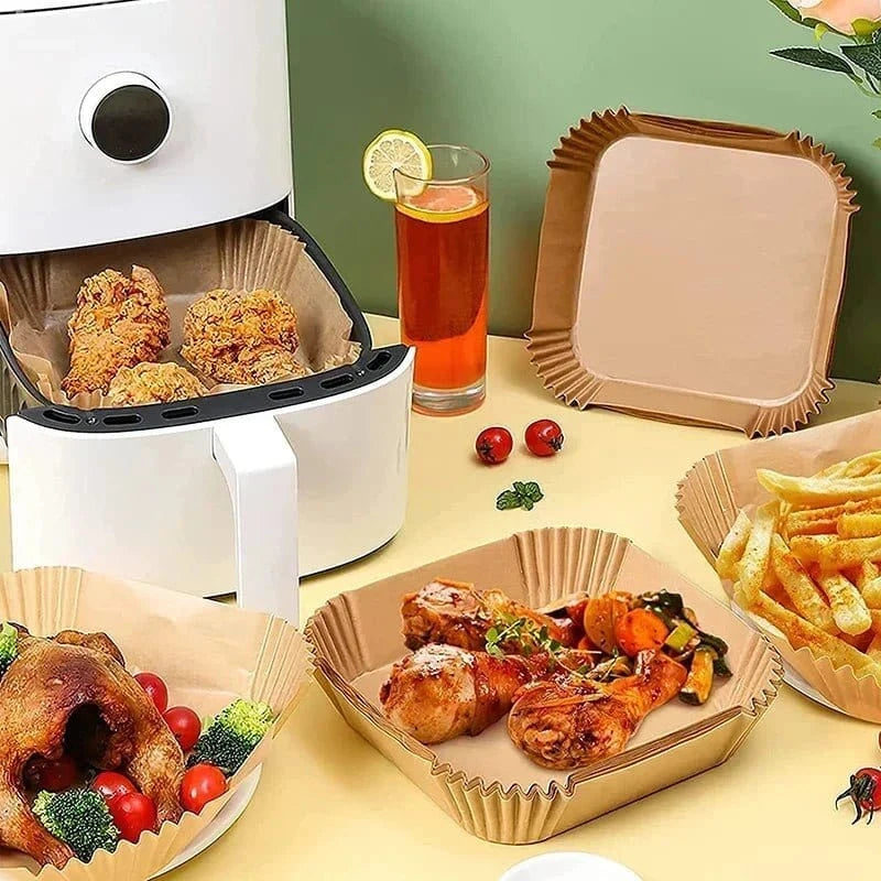 Airfryer Cooking Paper Aerogrill Parchment Paper Baking Tool Airfryer Accessories Air Fryer Paper Oven Liner Disposable Dishes - KitchenKlout
