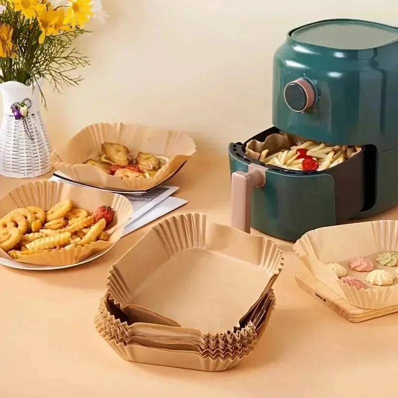 Airfryer Cooking Paper Aerogrill Parchment Paper Baking Tool Airfryer Accessories Air Fryer Paper Oven Liner Disposable Dishes - KitchenKlout