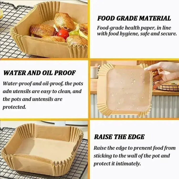 Airfryer Cooking Paper Aerogrill Parchment Paper Baking Tool Airfryer Accessories Air Fryer Paper Oven Liner Disposable Dishes - KitchenKlout