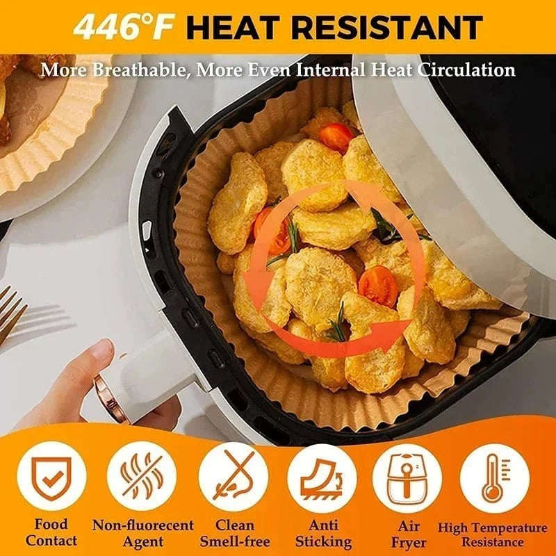 Airfryer Cooking Paper Aerogrill Parchment Paper Baking Tool Airfryer Accessories Air Fryer Paper Oven Liner Disposable Dishes - KitchenKlout