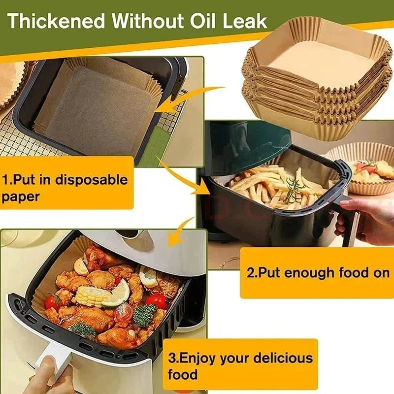 Airfryer Cooking Paper Aerogrill Parchment Paper Baking Tool Airfryer Accessories Air Fryer Paper Oven Liner Disposable Dishes - KitchenKlout