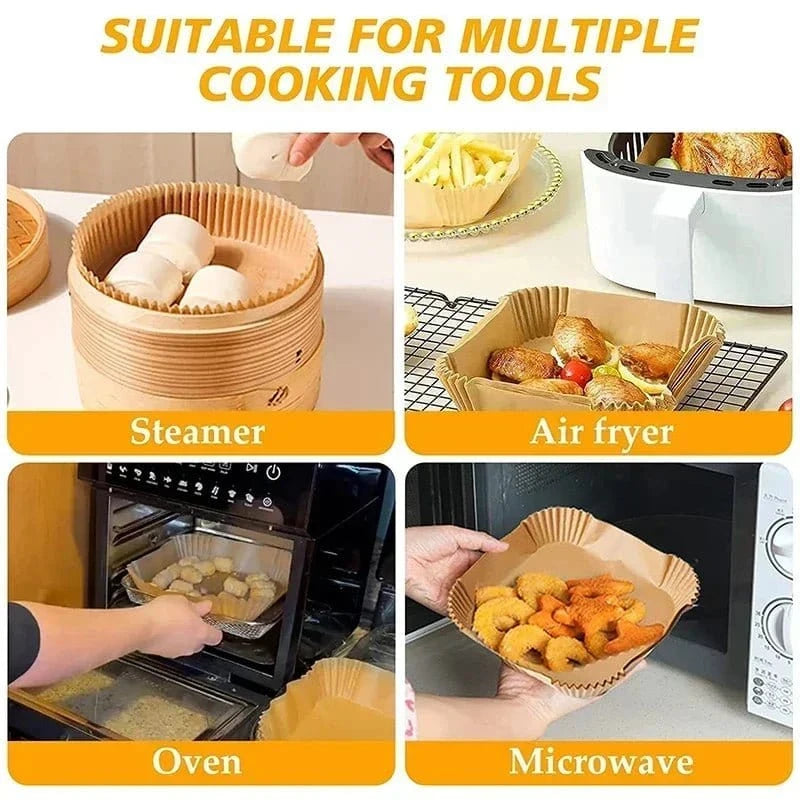 Airfryer Cooking Paper Aerogrill Parchment Paper Baking Tool Airfryer Accessories Air Fryer Paper Oven Liner Disposable Dishes - KitchenKlout