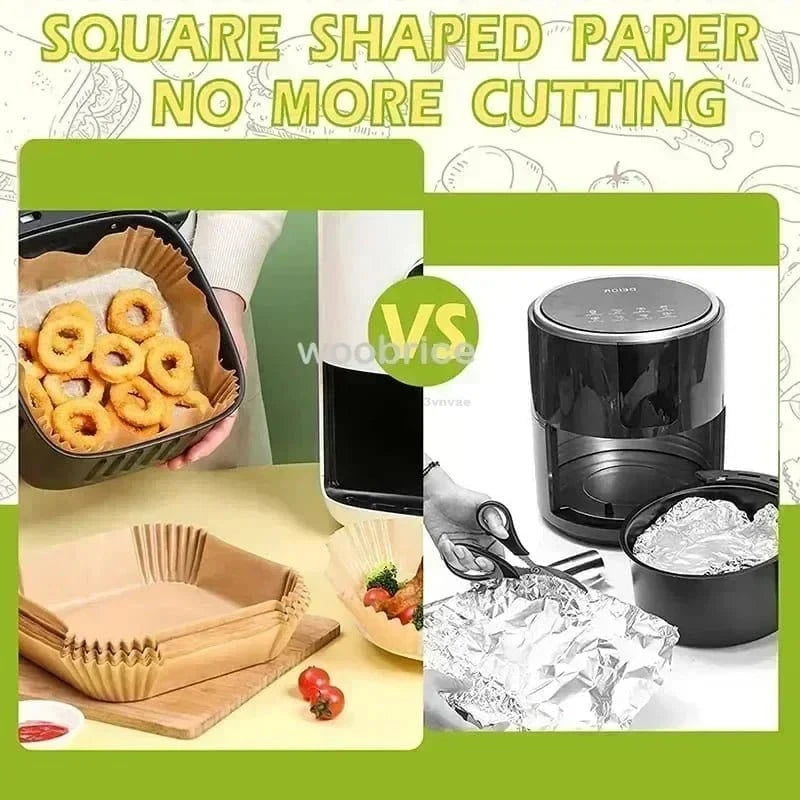 Airfryer Cooking Paper Aerogrill Parchment Paper Baking Tool Airfryer Accessories Air Fryer Paper Oven Liner Disposable Dishes - KitchenKlout