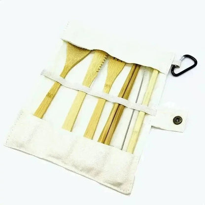 Bamboo Utensils Set - Eco-Friendly Travel Cutlery | KitchenKlout