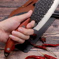 Boning Knife Leather Sheath Hand Forged Cleaver Knife Carbon Steel Meat Butcher Chef Knife Fishing Filet Knife Outdoor BBQ Tools - KitchenKlout