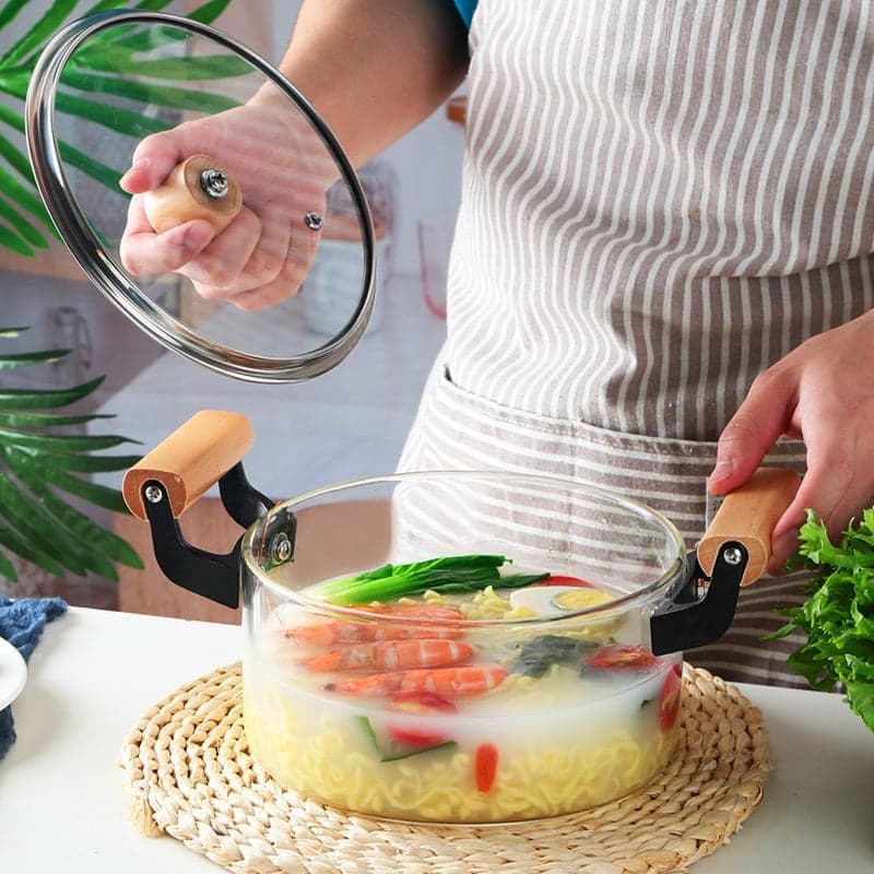 Borosilicate Visions Cookware Pot Binaural Glass Kitchen Accessories