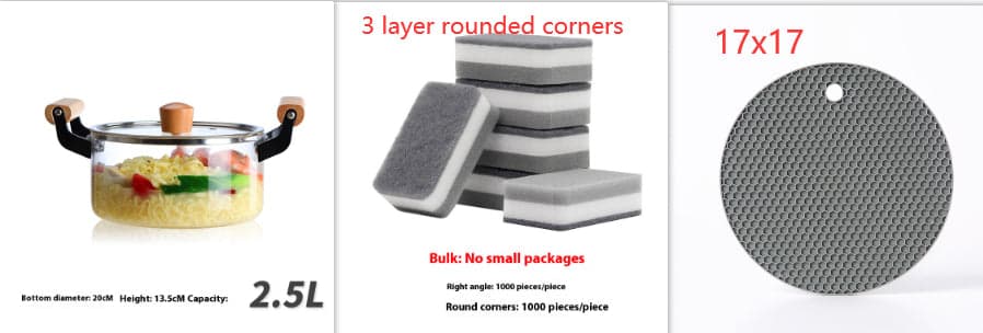 Borosilicate Visions Cookware Pot Binaural Glass Kitchen Accessories