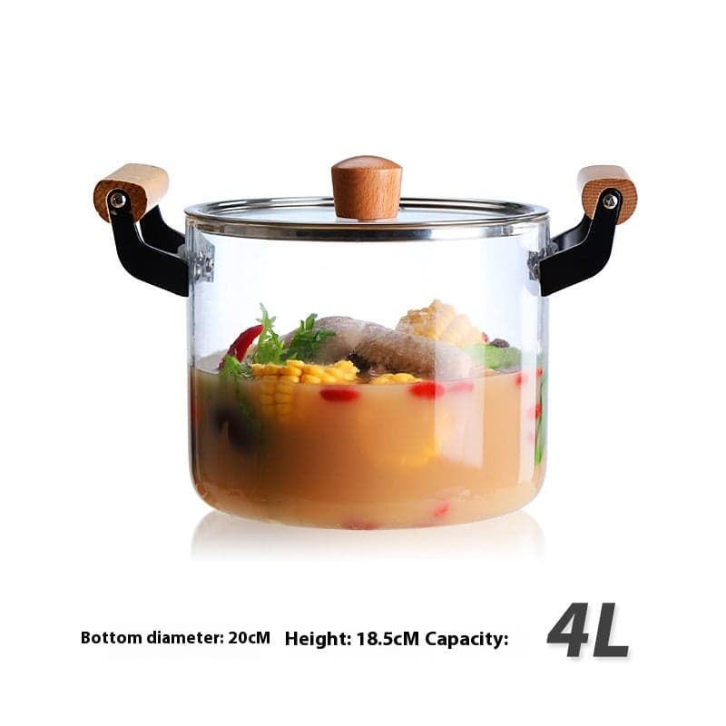 Borosilicate Visions Cookware Pot Binaural Glass Kitchen Accessories
