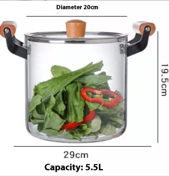 Borosilicate Visions Cookware Pot Binaural Glass Kitchen Accessories