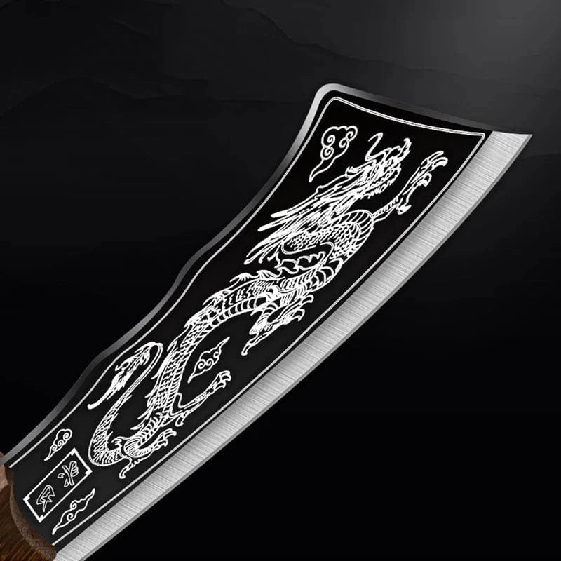 Butcher Knife Carbon Steel Kitchen Chopping Slicing Professional Chef Meat Cleaver Handmade Cooking Cutter - KitchenKlout
