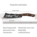 Butcher Knife Carbon Steel Kitchen Chopping Slicing Professional Chef Meat Cleaver Handmade Cooking Cutter - KitchenKlout