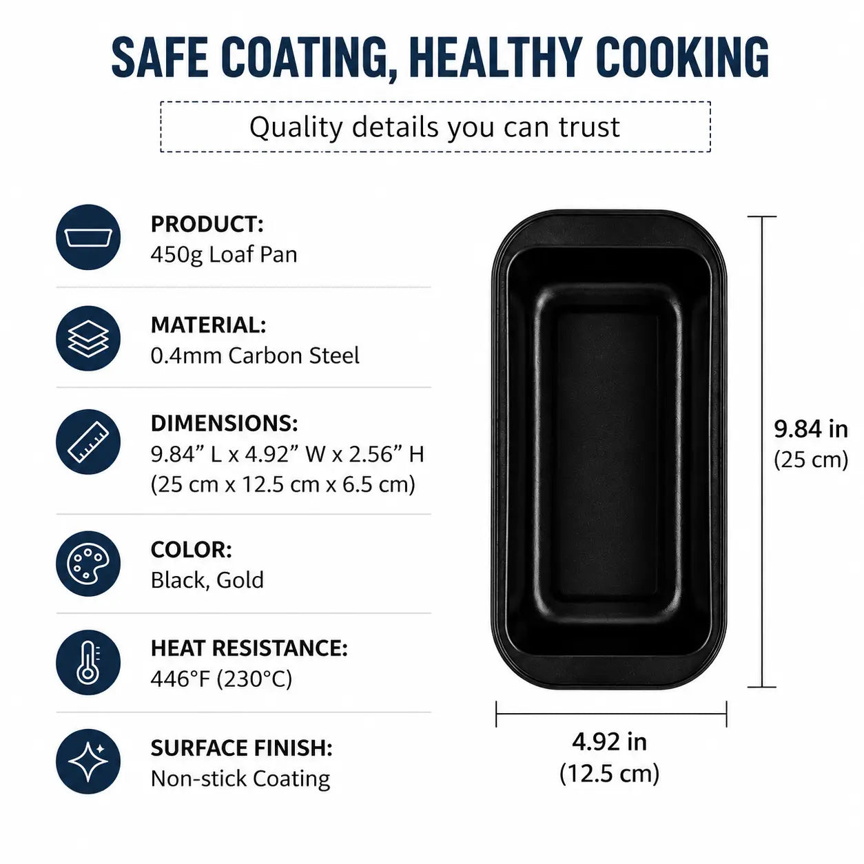 Carbon Steel Bread Pan | Standard & Mini Loaf Pans | Professional Baking | KitchenKlout Bakeware