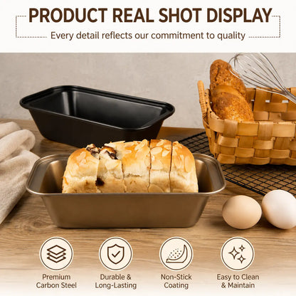 Carbon Steel Bread Pan | Standard & Mini Loaf Pans | Professional Baking | KitchenKlout Bakeware