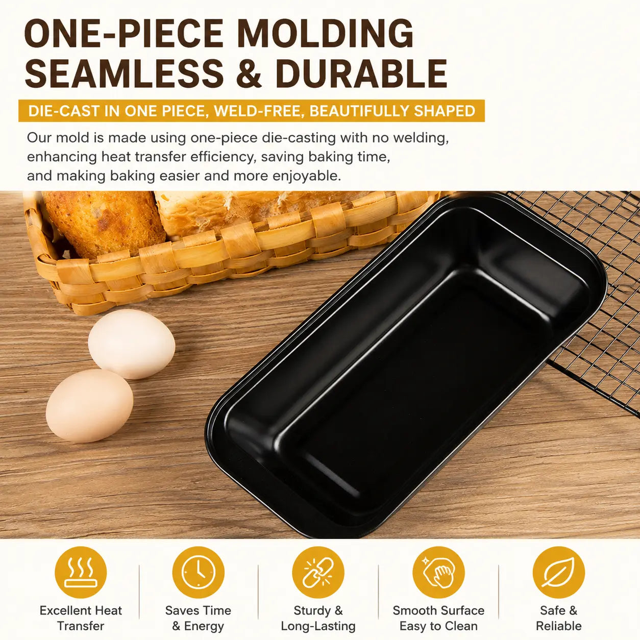 Carbon Steel Bread Pan | Standard & Mini Loaf Pans | Professional Baking | KitchenKlout Bakeware