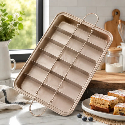 Carbon Steel Brownie Pan | Professional Sheet Cake Pan | Heavy-Duty Baking | KitchenKlout Bakeware