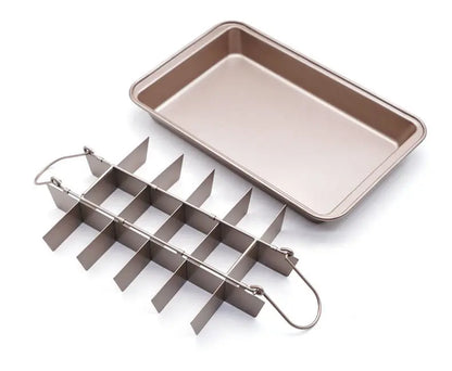 Carbon Steel Brownie Pan | Professional Sheet Cake Pan | Heavy-Duty Baking | KitchenKlout Bakeware