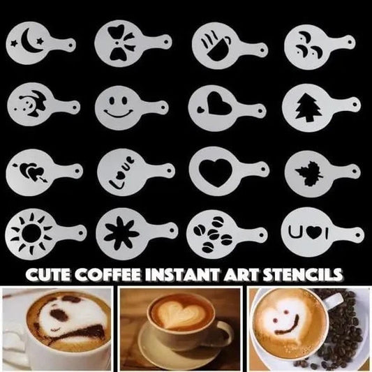 Cute Coffee Instant Art Stencils - KitchenKlout
