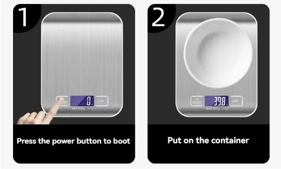 Digital Kitchen Scale - with 6 Units, LCD Display and Tare Function