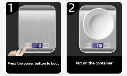 Digital Kitchen Scale - with 6 Units, LCD Display and Tare Function