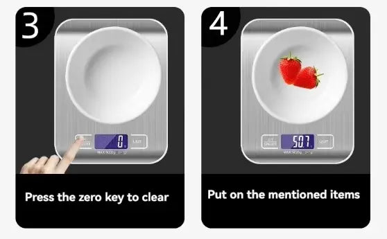 Digital Kitchen Scale - with 6 Units, LCD Display and Tare Function