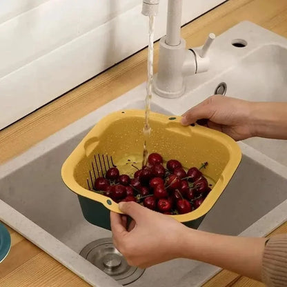 Double-Layer Sink Basket for Effective Washing | KitchenKlout