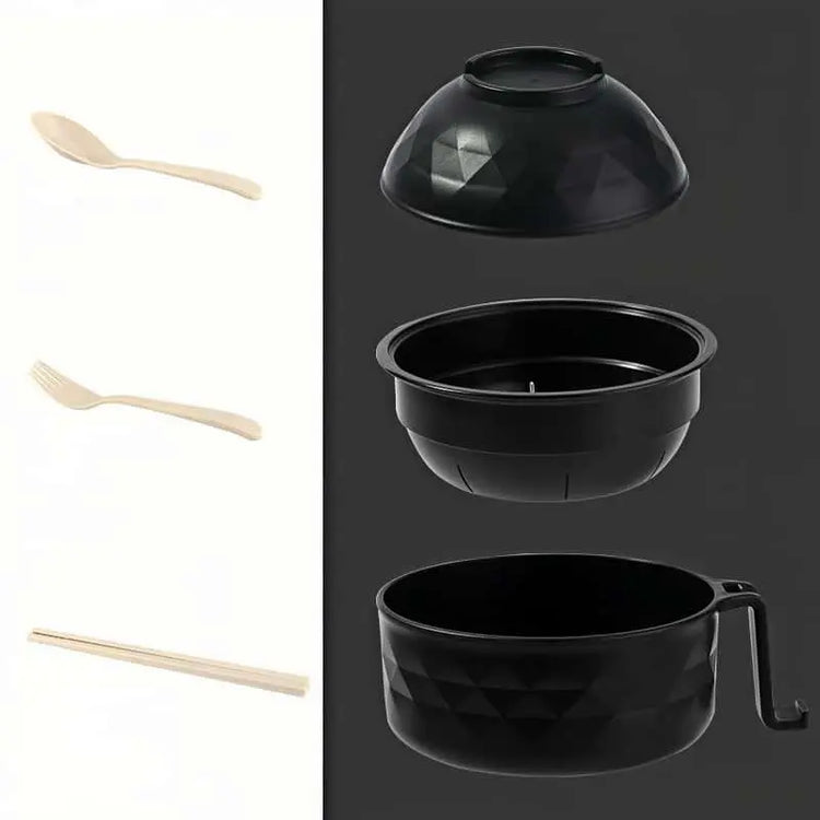 Eco - Bowl, With Tableware Large Capacity Environmentally Friendly Wheat Straw Draining Water Bowl Handle Anti - scalding - KitchenKlout