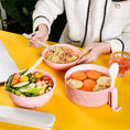 Eco - Bowl, With Tableware Large Capacity Environmentally Friendly Wheat Straw Draining Water Bowl Handle Anti - scalding - KitchenKlout