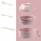 Eco - Bowl, With Tableware Large Capacity Environmentally Friendly Wheat Straw Draining Water Bowl Handle Anti - scalding - KitchenKlout