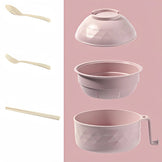 Eco - Bowl, With Tableware Large Capacity Environmentally Friendly Wheat Straw Draining Water Bowl Handle Anti - scalding - KitchenKlout