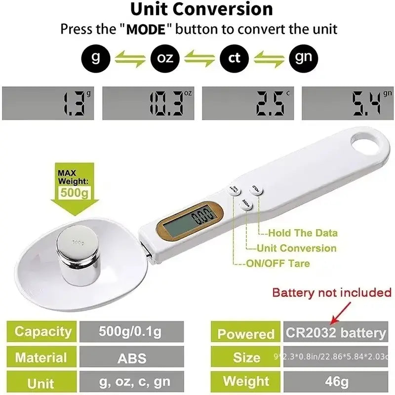 Electronic Digital Measuring Spoon Scale with LCD Display