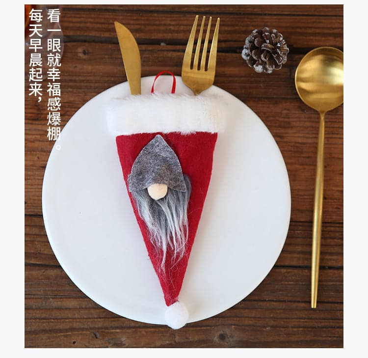 Faceless Doll Cutlery Set Cutlery Bag Kitchen Accessories