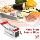 French Fry Cutter, Potato Slicer - Stainless Steel Manual Prep Tool