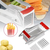 French Fry Cutter, Potato Slicer - Stainless Steel Manual Prep Tool