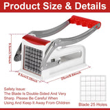 French Fry Cutter, Potato Slicer - Stainless Steel Manual Prep Tool